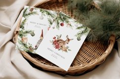 Christmas Animals Compositions, Watercolor Festive Clipart Product Image 2