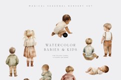 Watercolor Babies &amp; Kids, Nursery Watercolor Clipart Product Image 3