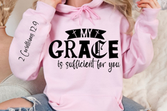 My Grace Is Sufficient For You Sleeve SVG Design Product Image 3