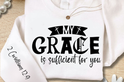 My Grace Is Sufficient For You Sleeve SVG Design Product Image 2