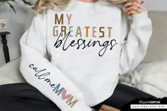 My Greatest Blessings Sleeve SVG, Mother's Day SVG Design Product Image 1