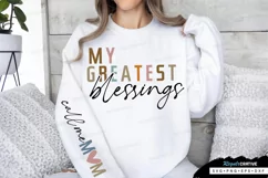 My Greatest Blessings Sleeve SVG, Mother's Day SVG Design Product Image 2