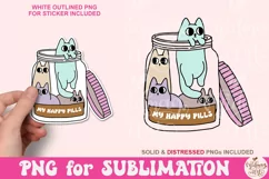 My Happy Pills PNG, Mental Health Sublimation Product Image 1
