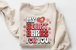 My Heart Barks For You Sublimation PNG Design Product Image 3
