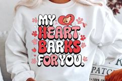 My Heart Barks For You Sublimation PNG Design Product Image 2