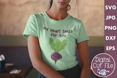 My Heart Beets For You | Funny Food Pun Svg Design Product Image 1