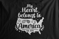 Typography American Themes - My Hearth Belong To America Product Image 2