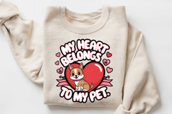 My Heart Belongs To My Pet Sublimation PNG Design Product Image 3