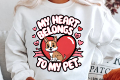 My Heart Belongs To My Pet Sublimation PNG Design Product Image 2