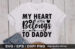 Valentine&#039;s Day SVG Design - My Heart Belongs to Daddy Product Image 5