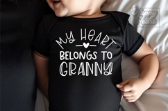 My Heart Belongs To Granny SVG PNG - I Love My Granny Product Image 2