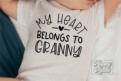 My Heart Belongs To Granny SVG PNG - I Love My Granny Product Image 3