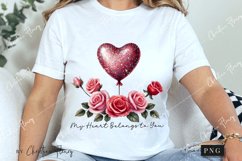 Floral Valentines Quote PNG | Valentines Day PNG Product Image 3