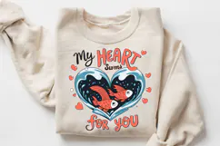 My Heart Swims For You Sublimation PNG Design Product Image 3
