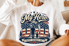 My Hero My Dad PNG, Patriotic Father Product Image 1