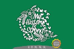 My History is Strong Papercut SVG Product Image 2