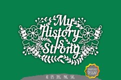 My History is Strong Papercut SVG Product Image 2