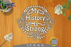 My History is Strong Papercut SVG Product Image 1