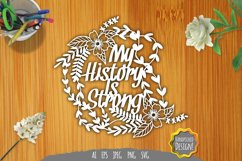 My History is Strong Papercut SVG Product Image 1