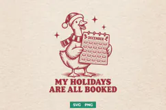 My Holidays Are All Booked SVG, Christmas Bookish Funny PNG Product Image 1