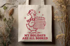 My Holidays Are All Booked SVG, Christmas Bookish Funny PNG Product Image 3