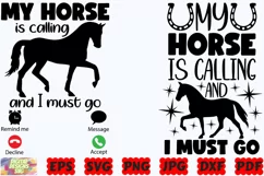 My Horse Is Calling And I Must Go SVG | Horse SVG | Riding Product Image 2