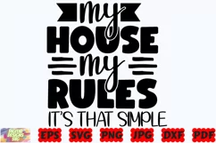 My House My Rules SVG | Mom SVG | Mother SVG | Mom Life SVG Product Image 1