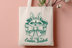 My Kind of Easter Basket SVG - Funny Trash Panda Trendy PNG Product Image 3