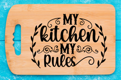 My kitchen my rules SVG, Cutting Board SVG Product Image 1