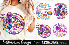 Funny Skeletons Sarcastic Retro PNG Sublimation Product Image 6