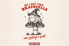 My Last Two Braincells are Casting a Spell SVG, Funny Wizard Product Image 1