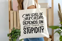 My Level Of Sarcasm Depends On Your Level Of Stupidity SVG Product Image 2