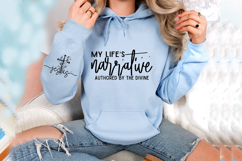 My life&#039;s narrative authored by the Divine Sleeve SVG Design Product Image 3
