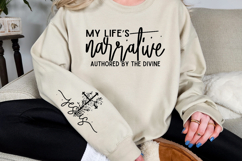 My life&#039;s narrative authored by the Divine Sleeve SVG Design Product Image 2
