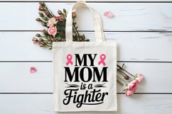 My Mom Is A Fighter SVG | Breast Cancer Awareness SVG Product Image 4