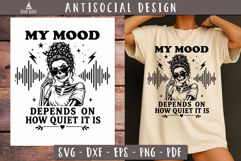 My Mood Quiet Skeleton SVG PNG Antisocial design