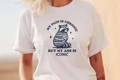 Funny Raccoon SVG, Chronic Pain Humor, Sarcastic Quote PNG Product Image 3