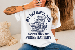 My Patience Dies Faster Than My Phone Battery Funny SVG Product Image 2