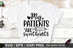 My patients are sweethearts SVG - Valentine&#039;s Day Design Product Image 1