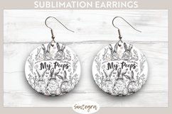 My Peeps v7 Round Earrings Sublimation Product Image 1