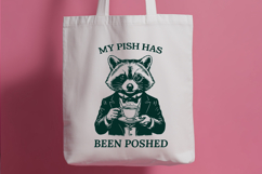 My Pish Has Been Poshed SVG - Funny Raccoon with Monocle PNG Product Image 3