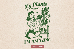 Plant Mom SVG PNG, Funny Botanical Quote, Indoor Plant Print Product Image 1