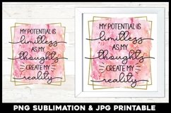 My potential is limitless as my thoughts create reality Product Image 1