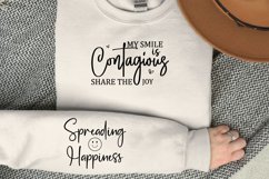 My Smile is Contagious Share the Joy Sleeve SVG Product Image 3