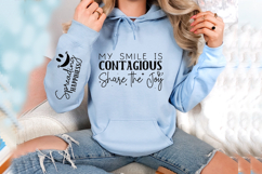 My Smile is Contagious Share the Joy Sleeve SVG Design Product Image 3