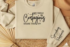 My Smile is Contagious Share the Joy Sleeve SVG Product Image 2
