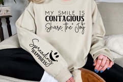 My Smile is Contagious Share the Joy Sleeve SVG Design Product Image 2