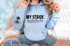 My stride steadied by His promises Sleeve SVG Design Product Image 3