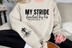 My stride steadied by His promises Sleeve SVG Design Product Image 2