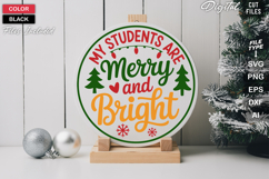 Christmas Sign SVG Bundle | Holiday Round Sign SVG Cut Files Product Image 10
